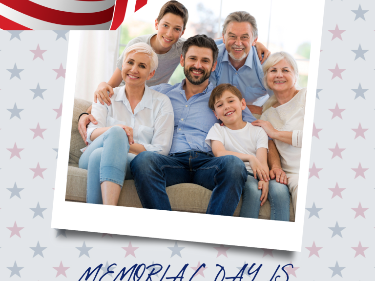 Blue Floral Family Metal Print